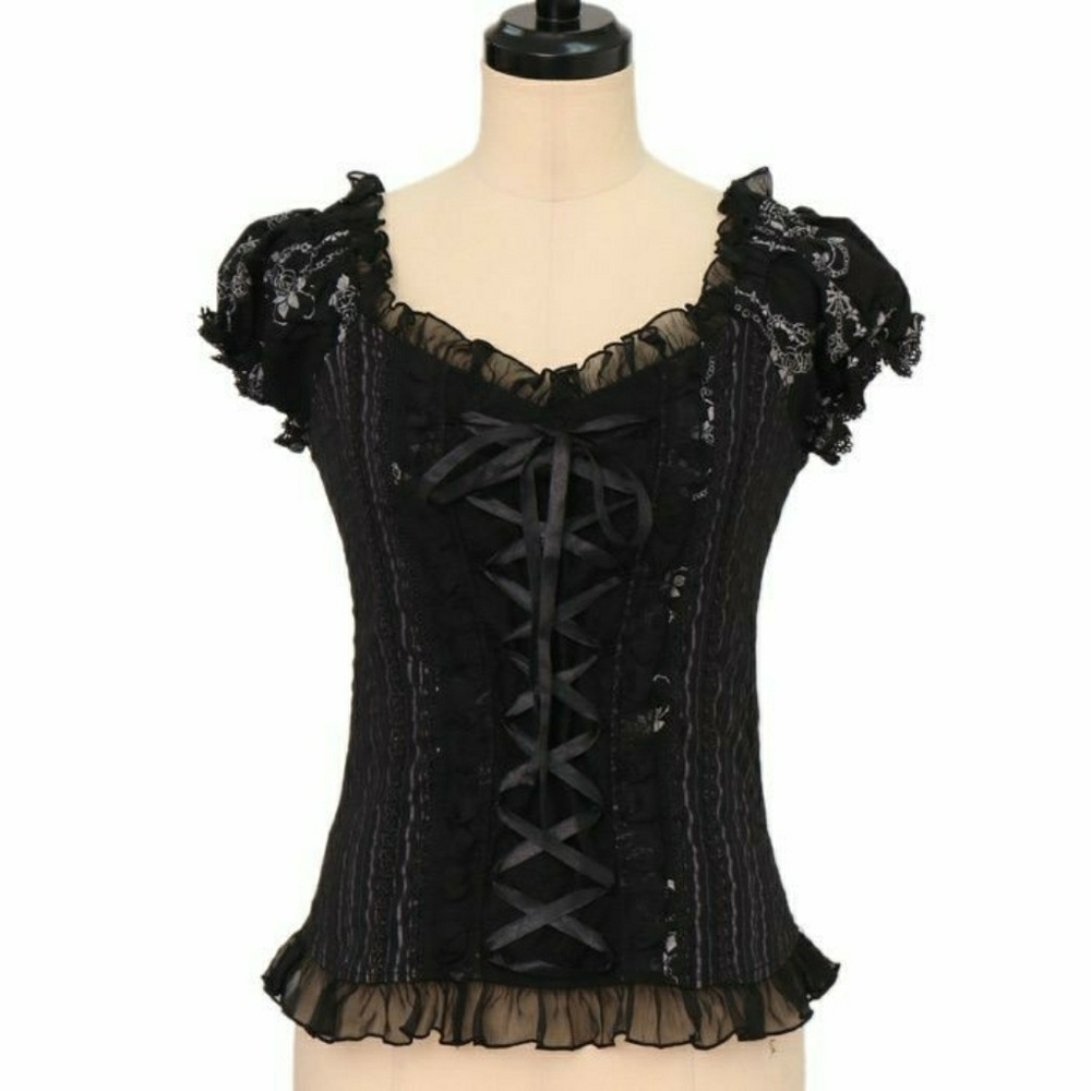 H.Naoto Frill Lolita Cutsew Blouse